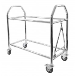 B-G RACING - LOW LEVEL WHEEL & TYRE TROLLEY (STAINLESS STEEL)