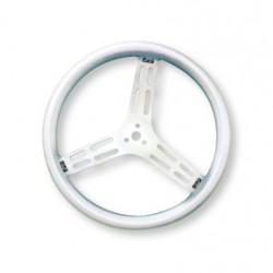 LONGACRE STEERING WHEELS - 15" LIGHTWEIGHT UNCOATED ALUMINIUM / SMOOTH GRIP (DISHED)