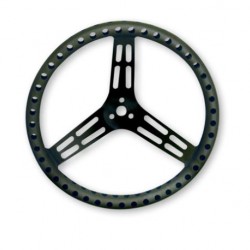 LONGACRE STEERING WHEELS - 15" LIGHTWEIGHT UNCOATED BLACK ALUMINIUM (DISHED)