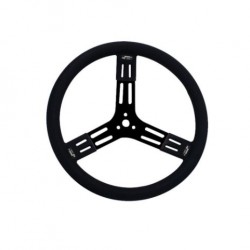 LONGACRE STEERING WHEELS - 15" STEEL BLACK (SMOOTH)