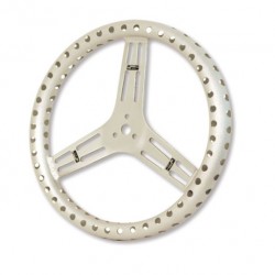 LONGACRE STEERING WHEELS - LIGHTWEIGHT 15" UNCOATED ALUMINIUM (FLAT)